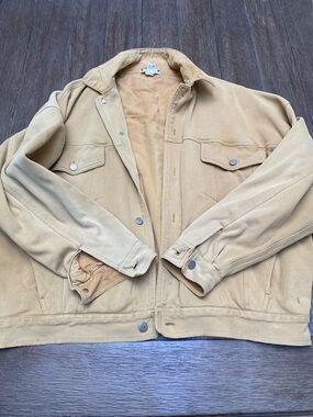 Kikit Men's Tan Workwear Jacket - size large worn in, faded on sleeves